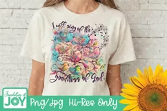I will sign of the goodness of God, Floral birds png Product Image 5