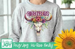 Christian Western Bull Skull png, Western Bibile Verse png Product Image 6