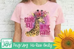 Stand tall in the faith, Floral Giraffe png, Bible verse Product Image 6