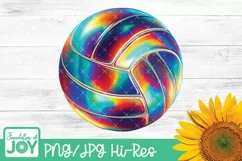 Holographic Volleyball png, Sports sublimation Product Image 1