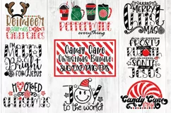 Christmas svg, Candy Cane designs png, Peppermint svg Product Image 1