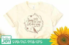 Sing unto the Lord a new song svg, Bible Verse svg, Sing Product Image 2
