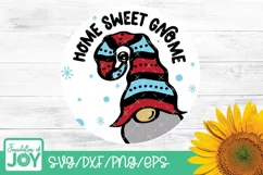 Home Sweet Gnome svg, Christmas Door Sign, Gnome Svg Product Image 1