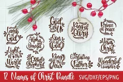 Names of Christ svg, Christian Christmas svg, Ornament svg Product Image 1