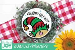 Naughty or nice svg, Elf svg, Christmas Door Sign svg Product Image 3