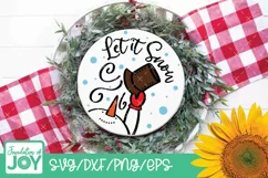 Christmas Door Signs, Christmas Characters svg, Round wood Product Image 2