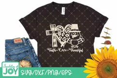 Faith Love Thankful svg, Thanksgiving svg, Turkey Svg Product Image 2
