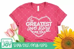 Christian Valentine's Day svg, Crown of thorns svg, Heart Product Image 2