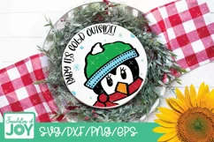 Christmas Door Signs, Christmas Characters svg, Round wood Product Image 14