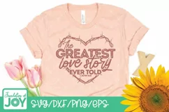 Christian Valentine's Day svg, Crown of thorns svg, Heart Product Image 3