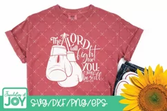 The Lord will fight for you svg, Bible Verse svg, Christian Product Image 3