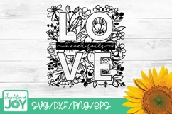 Love Never Fails svg, Valentine's Day svg, Bible Verse svg Product Image 1