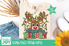 Jesus Loves me Deerly svg, Christian Christmas png Product Image 2