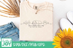 Life is better with a dog svg, Continuous Line art png Product Image 2