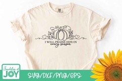 I will praise him in every season png, Christian Fall svg Product Image 2