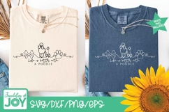 Life is better with a Poodle svg, Continuous Line art Product Image 2