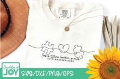 Broken Pieces svg, Minimalist art, Bible Verse png Product Image 2