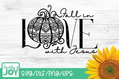 Fall in Love with Jesus svg, Pumpkin svg, Autumn svg, Fall Product Image 1