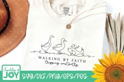 Walking by faith tripping constantly, Bible Verse line art Product Image 2