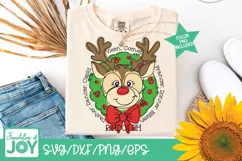 Santa's Reindeer svg, Red Nose reindeer png, Christmas Product Image 2