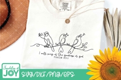 Goodness of God svg, Bible Verse line art, Singing Birds png Product Image 2