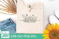 Chicken Raising Jesus Praising svg, Continuous Line art png Product Image 2