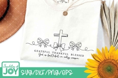 Thankful Grateful Blessed svg, Continuous Line Art Product Image 3