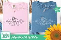 life is better with a bulldog svg, continuous line drawing Product Image 2