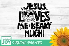 Jesus loves me beary much, Christian Toddler Tshirt png Product Image 1