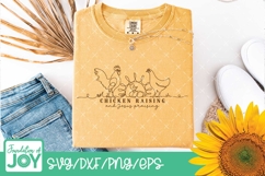 Chicken Raising Jesus Praising svg, Continuous Line art png Product Image 4