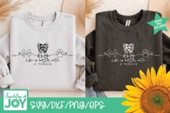 Life is better with a Yorkie svg, Continuous Line art Product Image 3