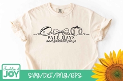 Fall Days and Football Plays svg, Game day png, Fall pumpkin Product Image 3