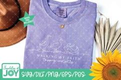 Walking by faith tripping constantly, Bible Verse line art Product Image 3