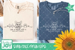 Life is better with a Welsh Corgi, monoline svg, paw, bones Product Image 2