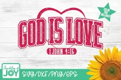 God is Love svg, Valentines's Day png, BIble Verse svg Product Image 2