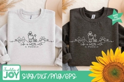 Life is better with a Poodle svg, Continuous Line art Product Image 3