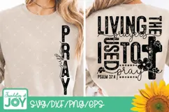 Just Pray png, Christian svg, Bible Verse svg Product Image 2