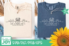 Life is better with a Golden Retriever svg, Continuous Line Product Image 3