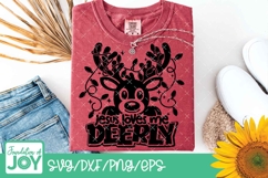 Jesus Loves me Deerly svg, Christian Christmas png Product Image 3