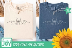 Life is better with a Frenchie dog svg, Continuous Line art Product Image 3