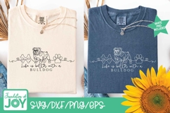 life is better with a bulldog svg, continuous line drawing Product Image 3