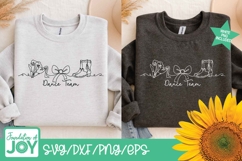 Dance Team svg , Drill Team png, Continuous line art Product Image 3