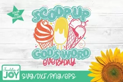 Scoop up Gods word, Christian Kid svg, Ice Cream svg Product Image 2