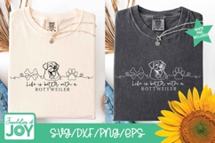 life is better with a rottweiler svg, continuous line png Product Image 2