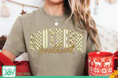 Southern Sweetheart PNG, Camo Checkered Varsity Shirt Product Image 3
