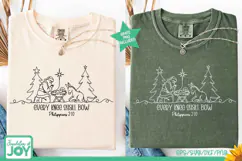 Every Knee Shall Bow SVG, Santa Kneeling at the Manger Product Image 2