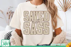 Saved With Sass PNG, Funny Christian Shirt Product Image 2