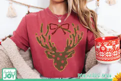 Christmas Deer PNG, Glitter Reindeer PNG Product Image 4