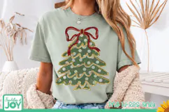 Christmas Tree PNG, Coquette Bow Christmas PNG, Polka Dots Product Image 3
