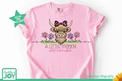 Just a little moody png, Highland Cow svg, Continuous Line Product Image 4